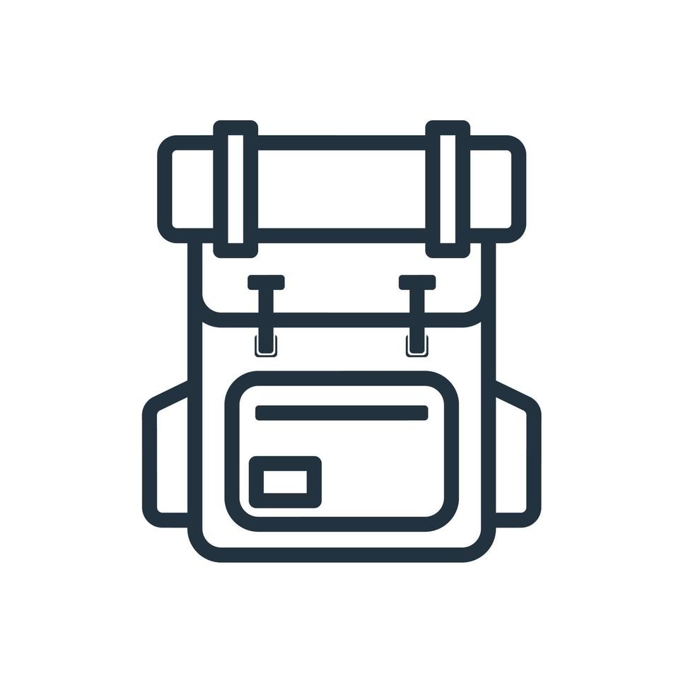 Backpack icon isolated on a white background. Backpack symbol for web and mobile apps. vector