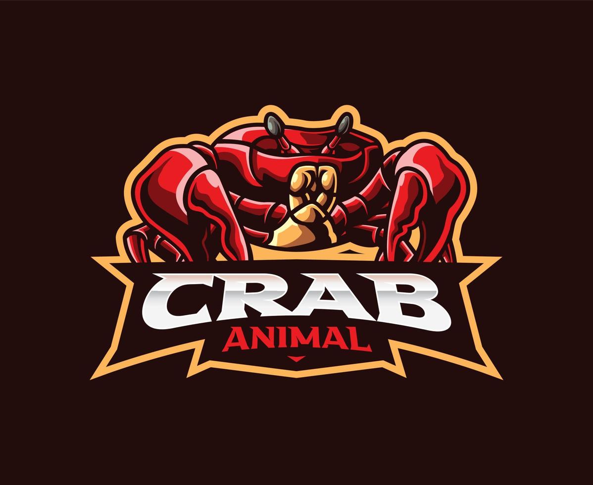 Crab mascot logo design vector