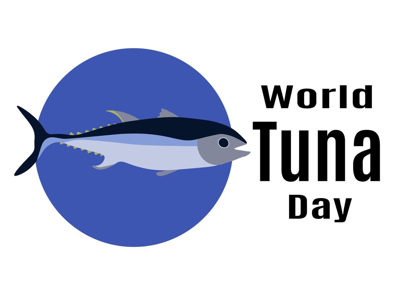 día mundial del atún, idea para afiches, pancartas, volantes o postales vector