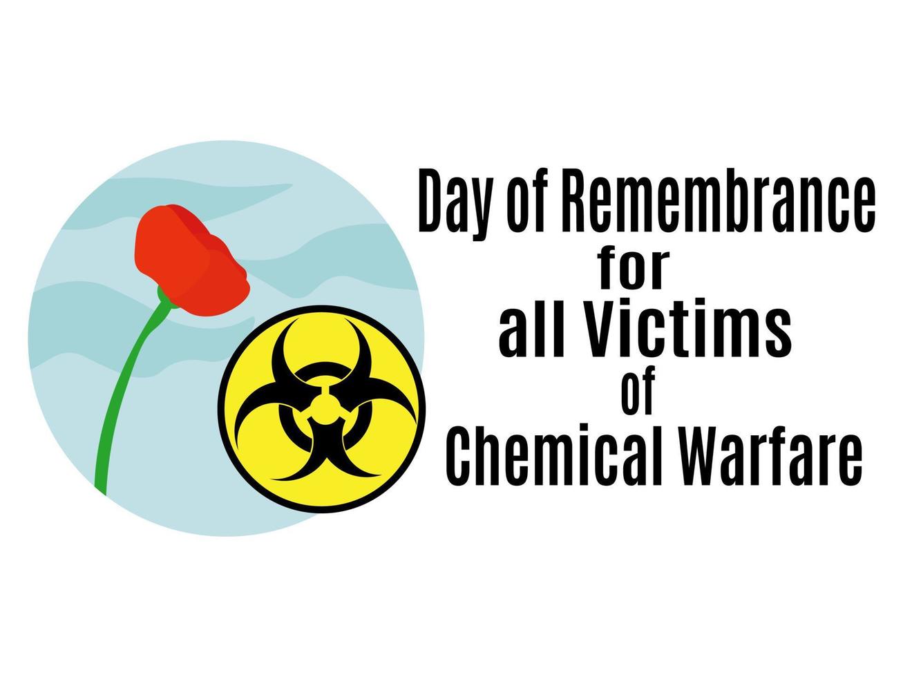 Day of Remembrance for all Victims of Chemical Warfare, for poster, banner or card design vector