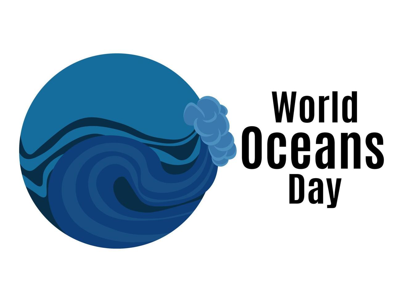 World Oceans Day, idea for poster, banner, flyer or postcard vector