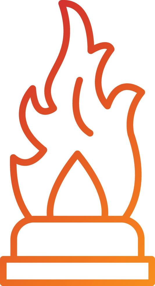 estilo de icono de fuego de aceite vector