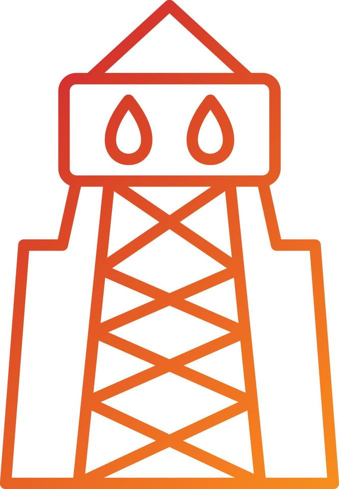 Oil Tower Icon Style vector