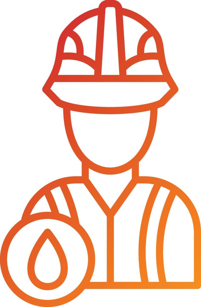Oil Worker Icon Style vector