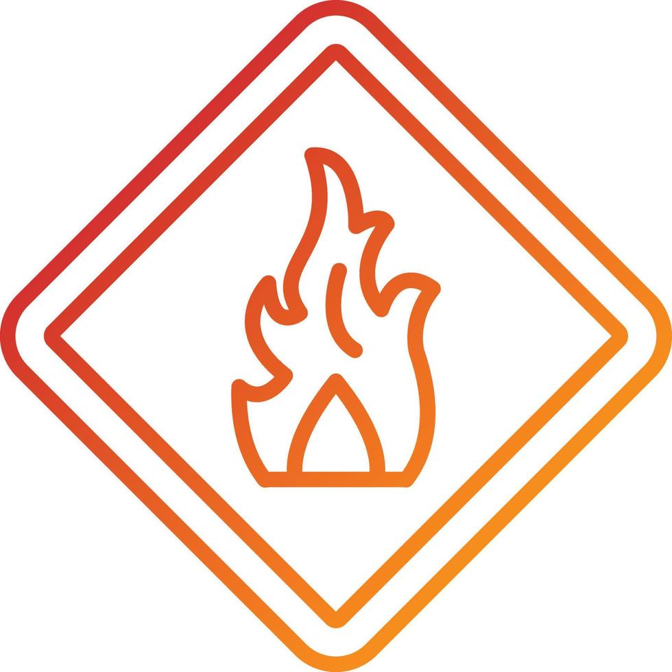 Flammable Icon Style vector