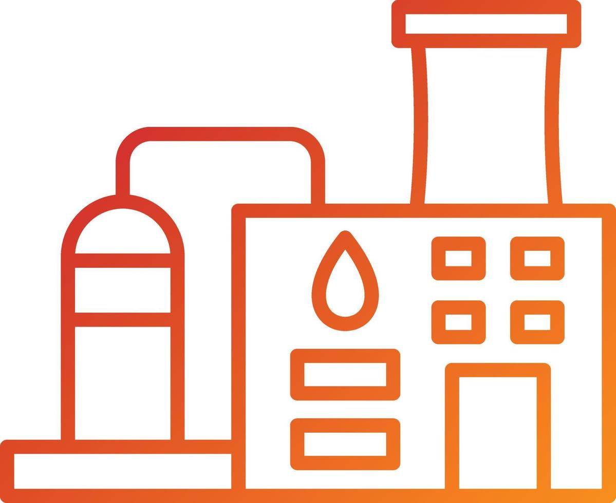 Oil Refinery Icon Style vector