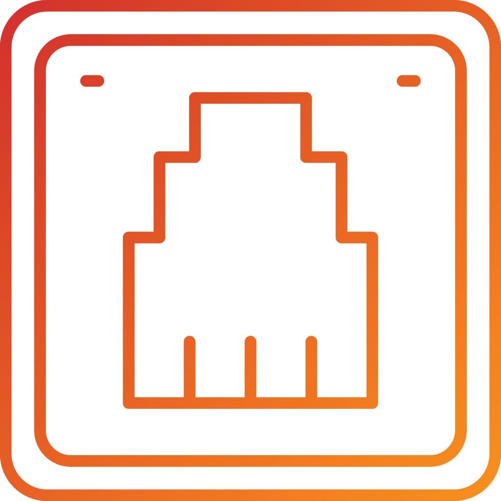 Telephone Socket Icon Style vector