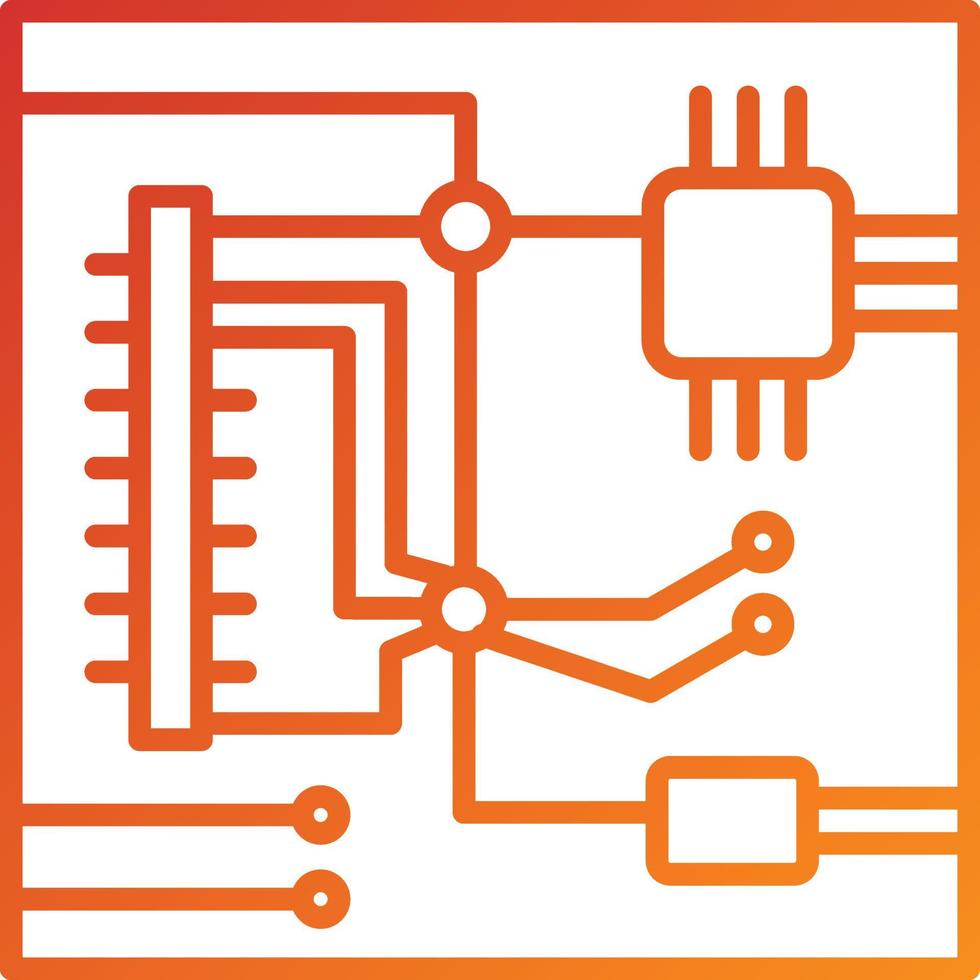 Pcb Board Icon Style vector