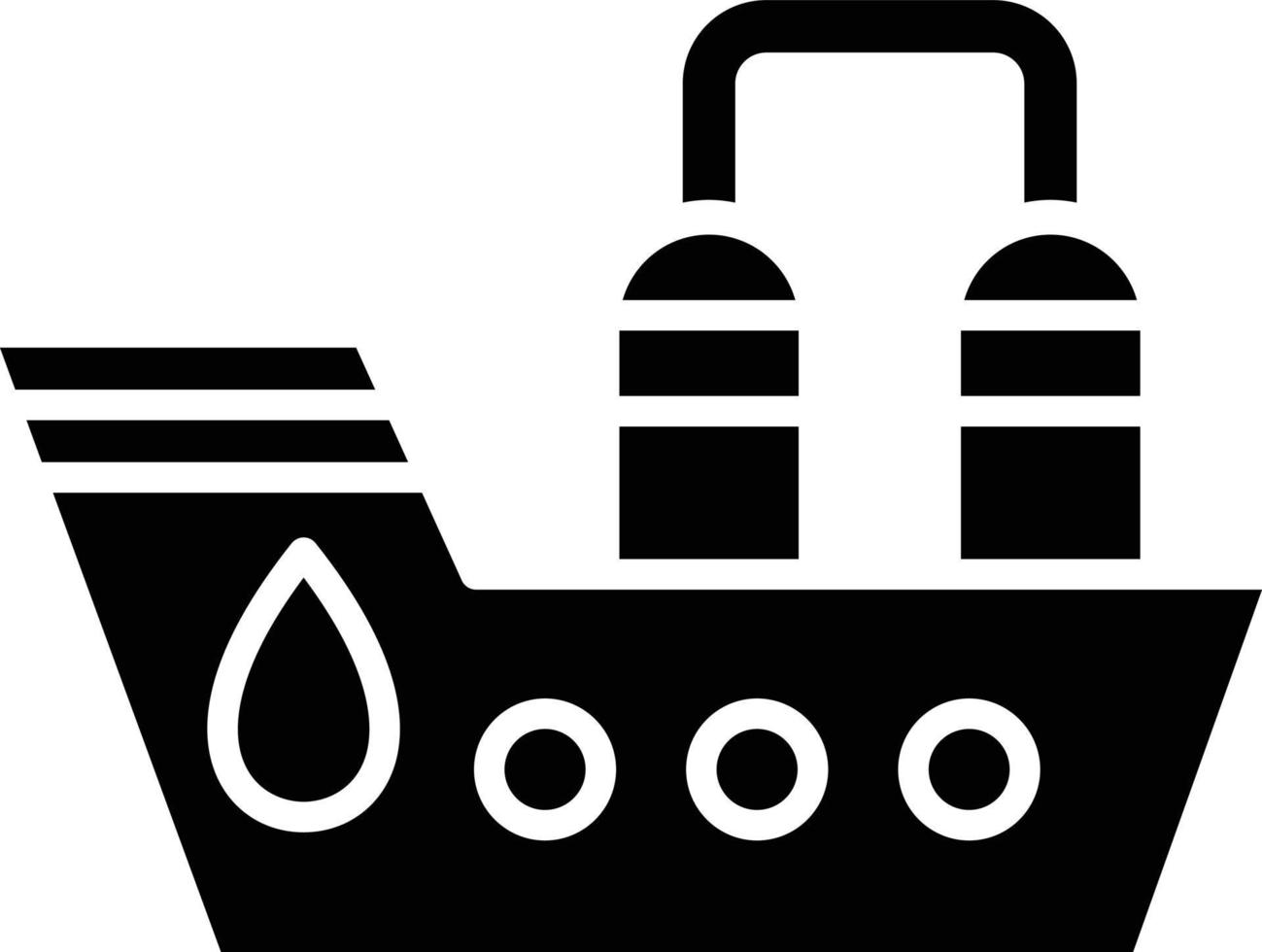 Oil Ship Icon Style vector