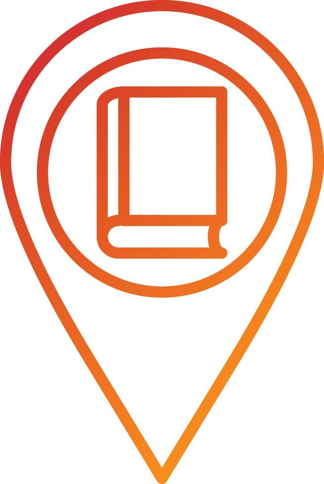 Library Location Icon Style vector