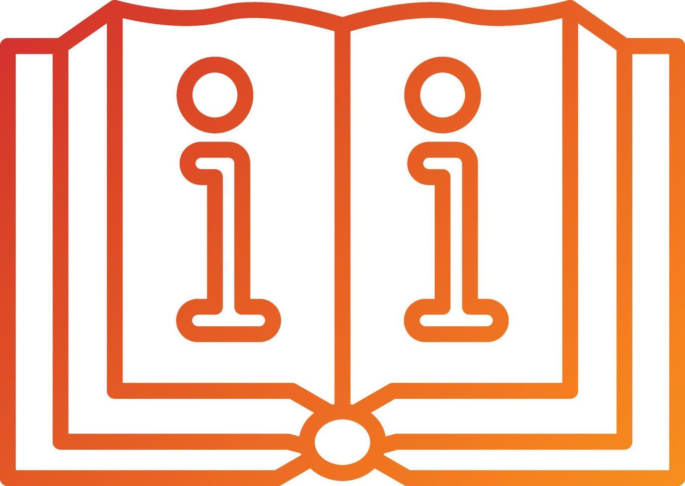 estilo de icono de información de libro vector