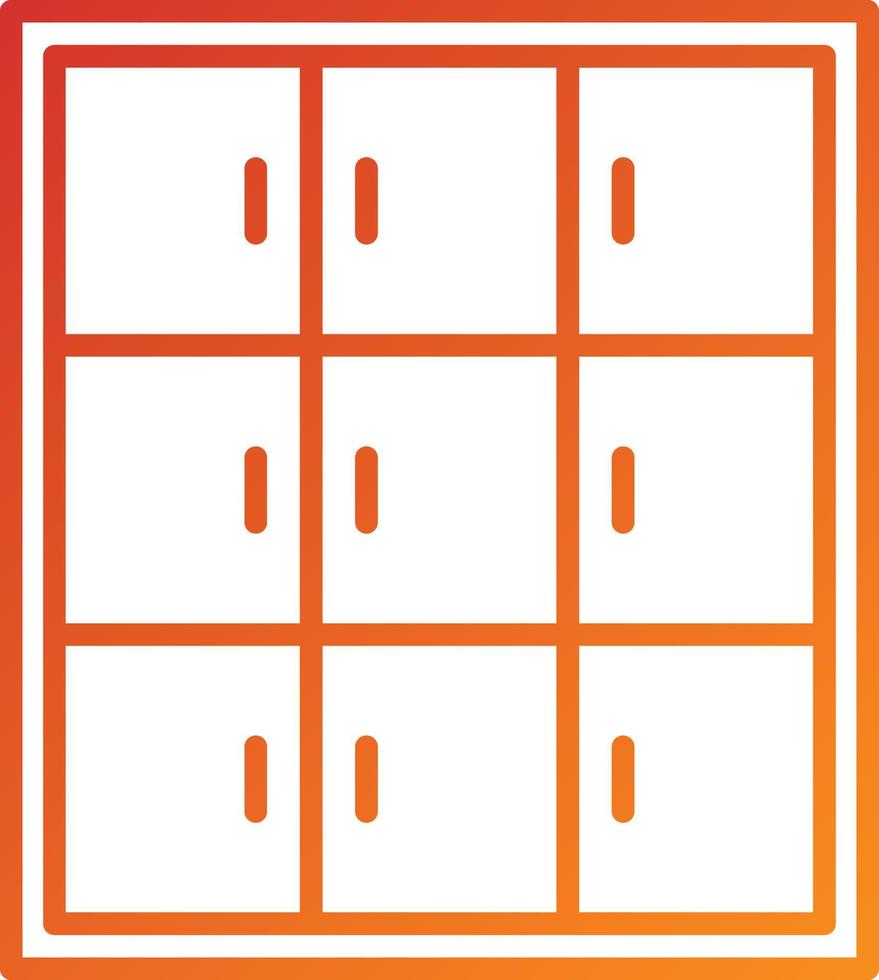 Library Locker Icon Style vector