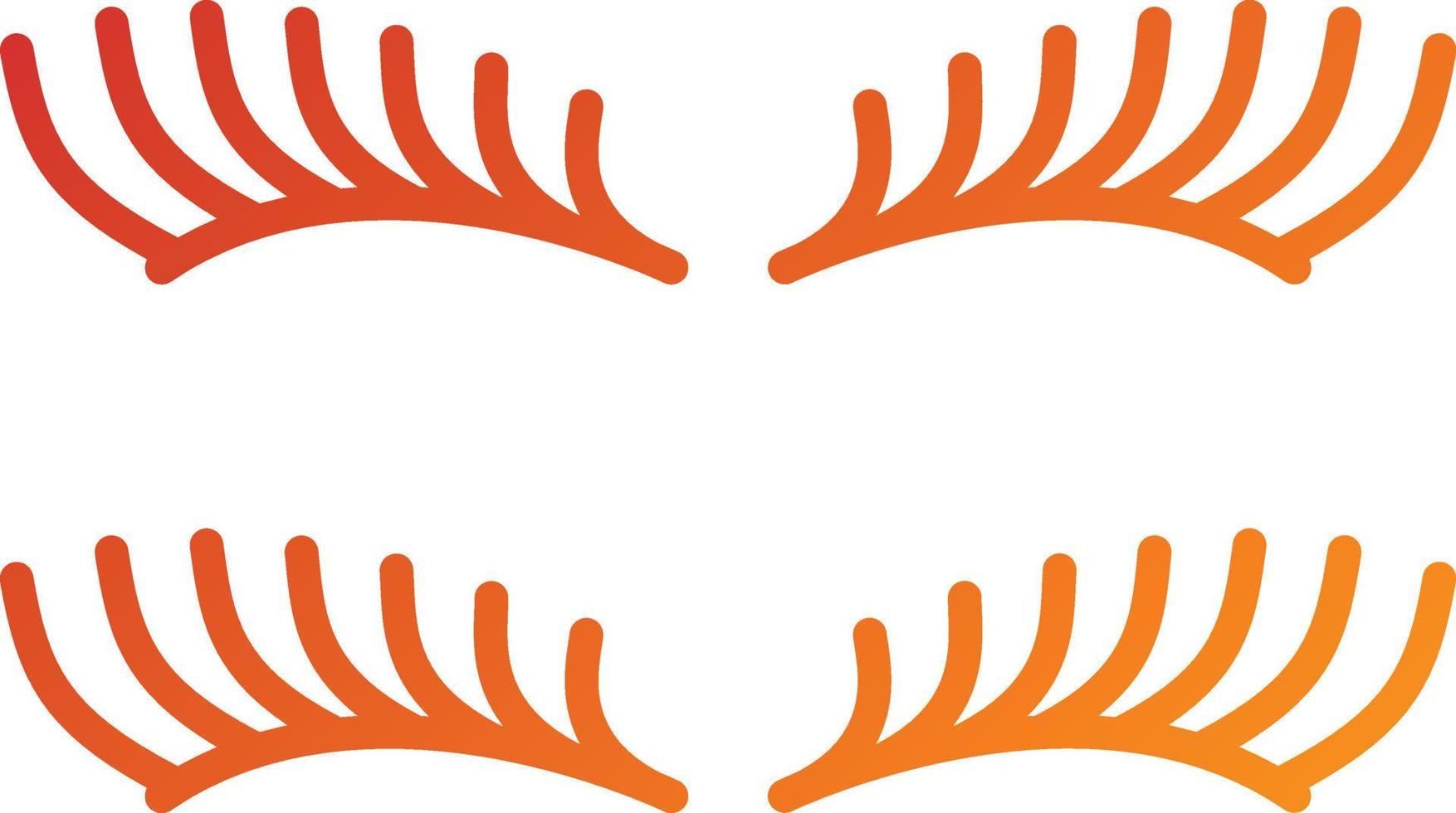 Eyelash Icon Style vector