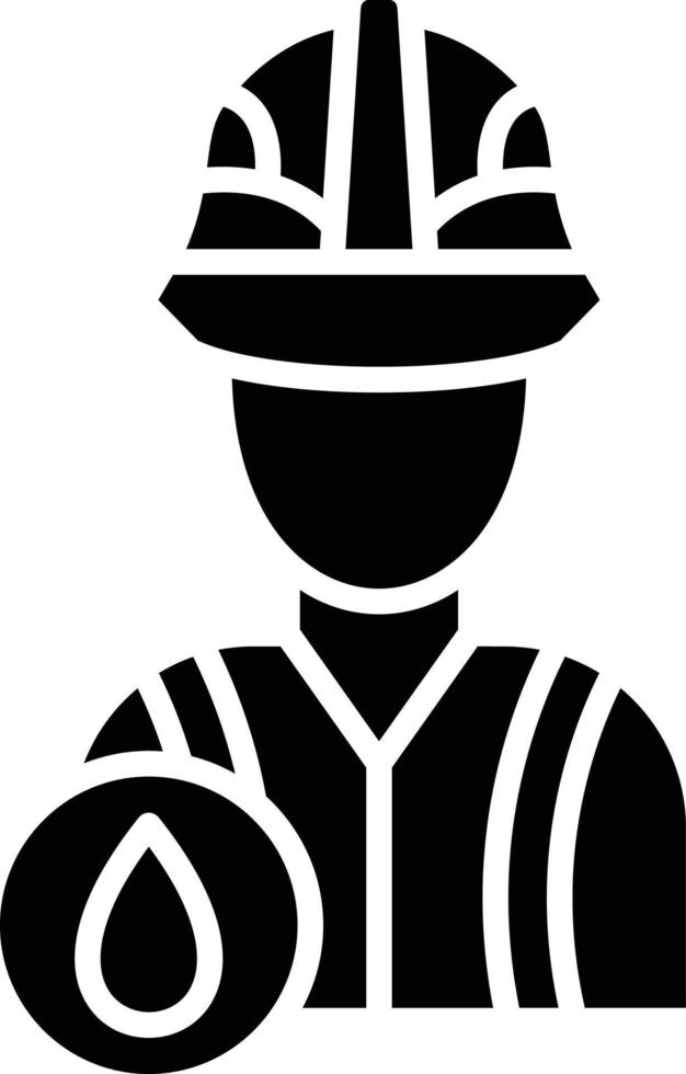 Oil Worker Icon Style vector
