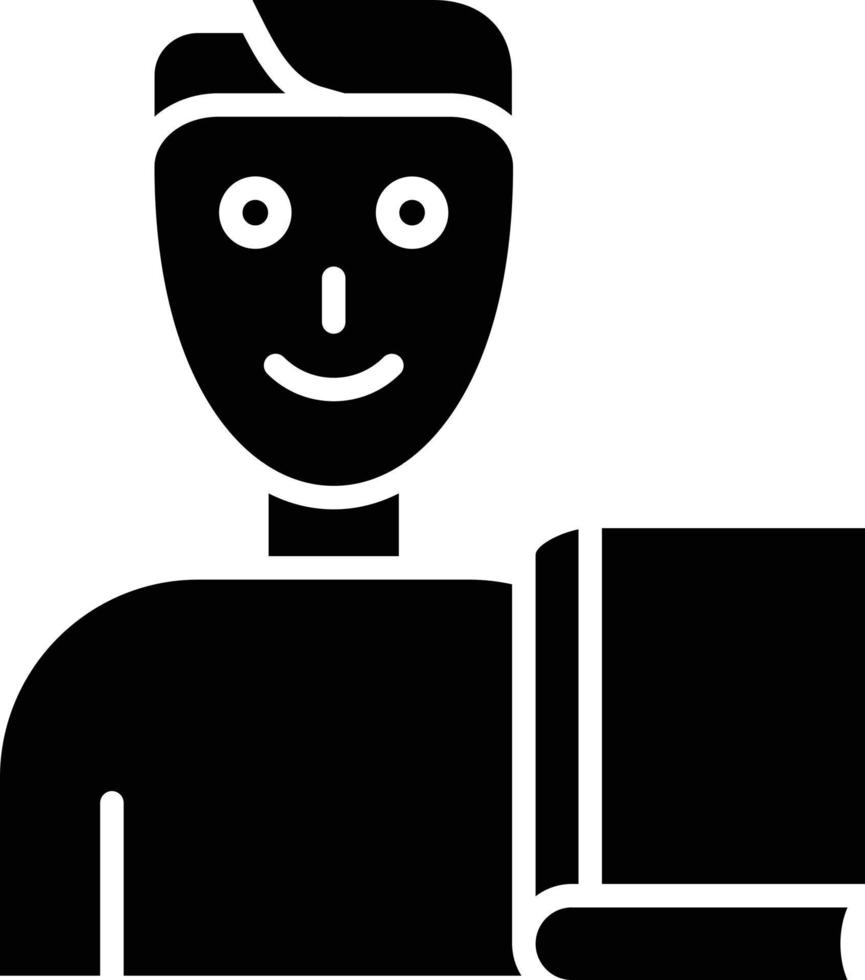 Library Man Icon Style vector