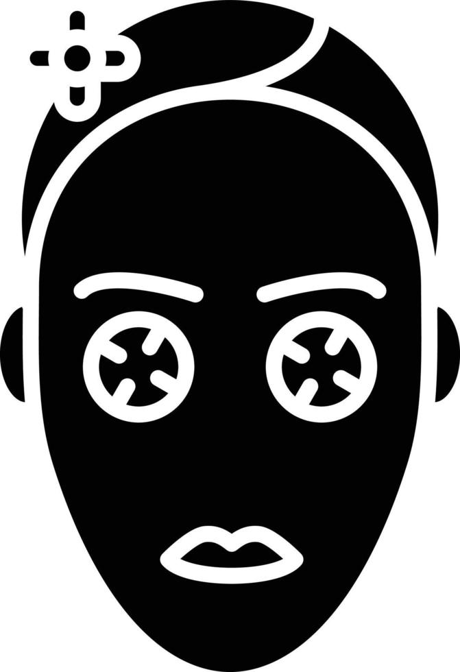 estilo de icono de máscara facial vector