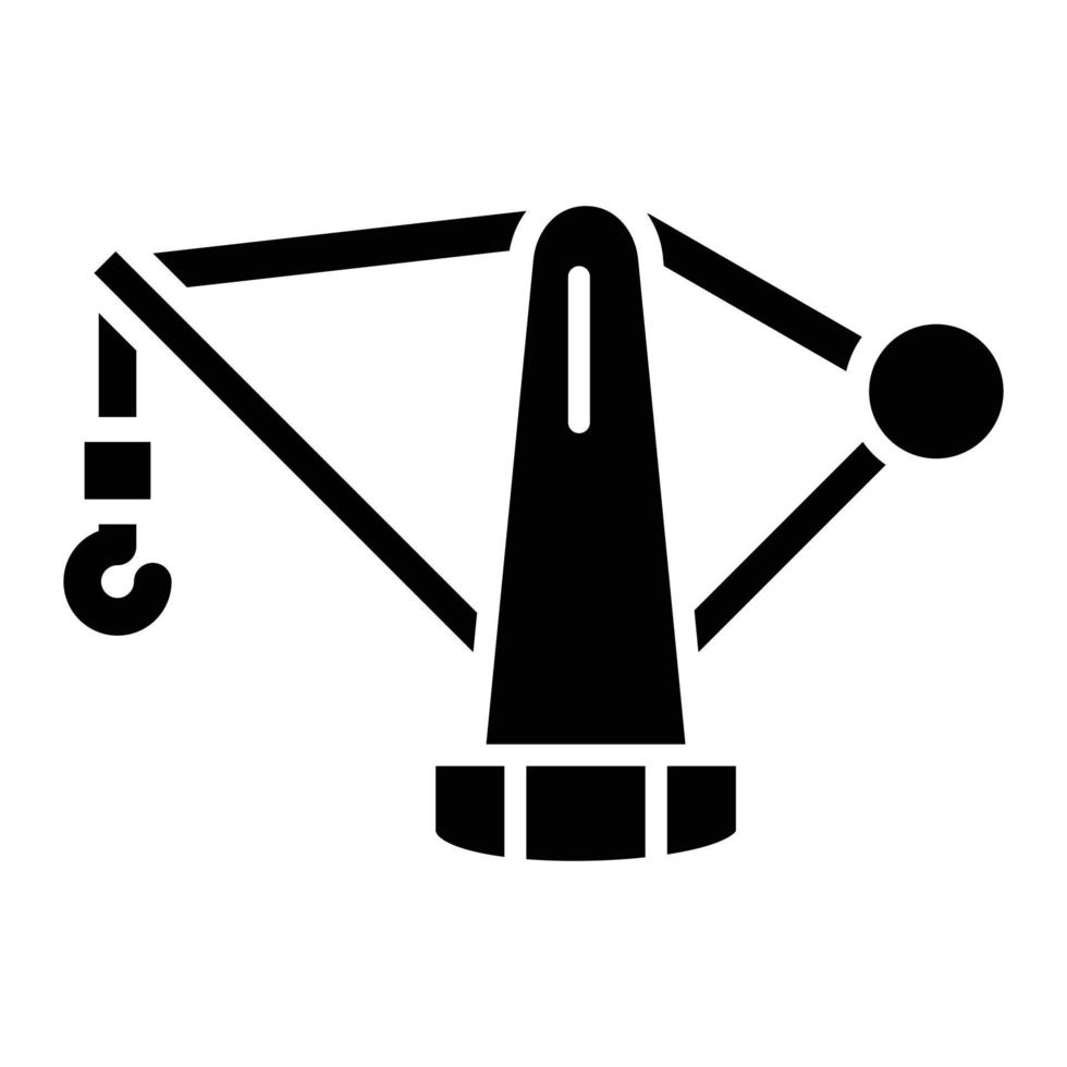 Harbor Crane Icon Style vector