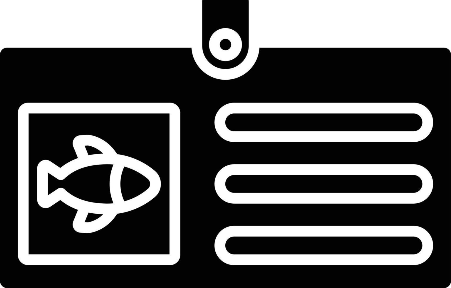 Fishing License Icon Style vector