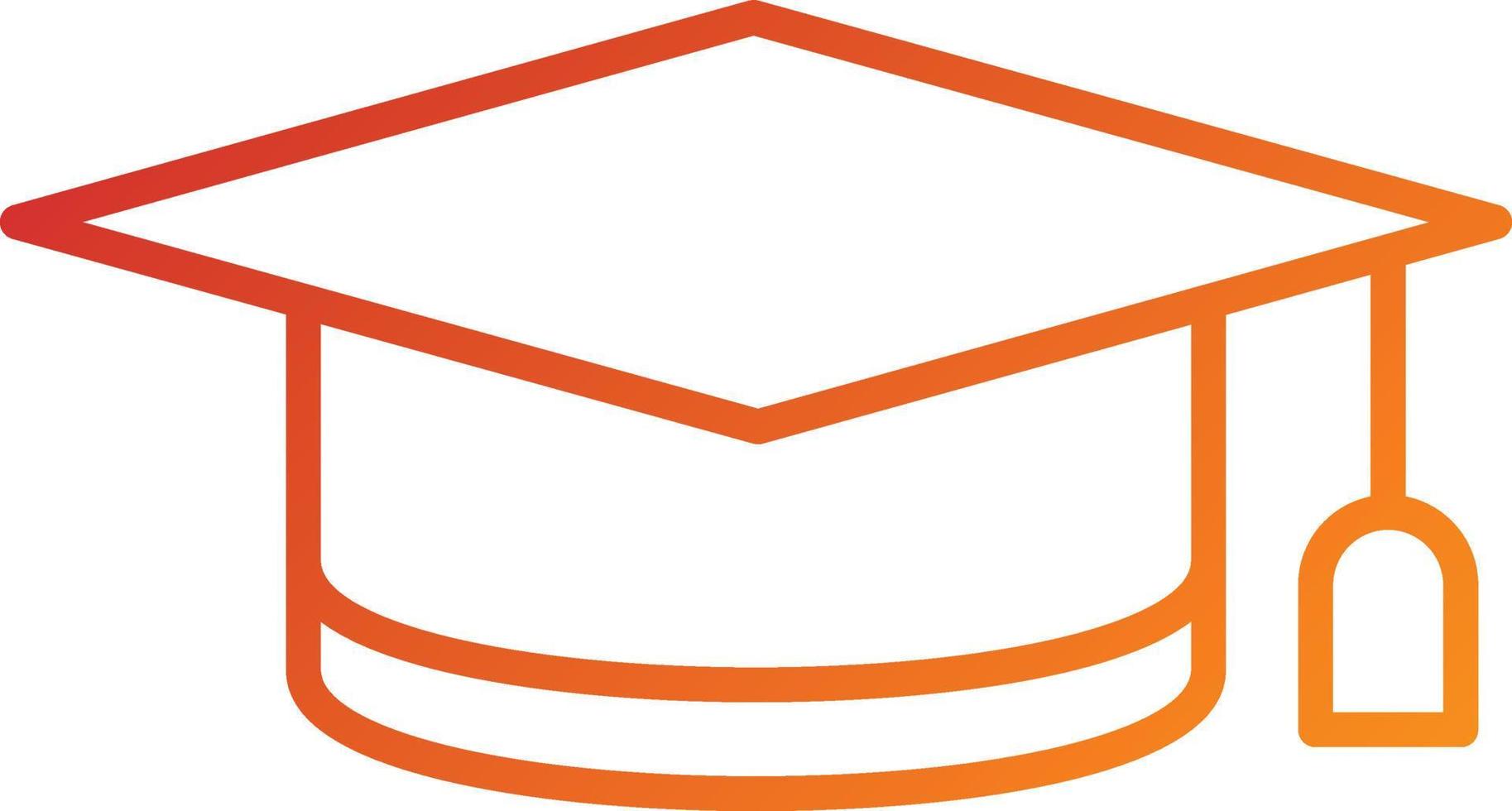 Graduate Hat Icon Style vector