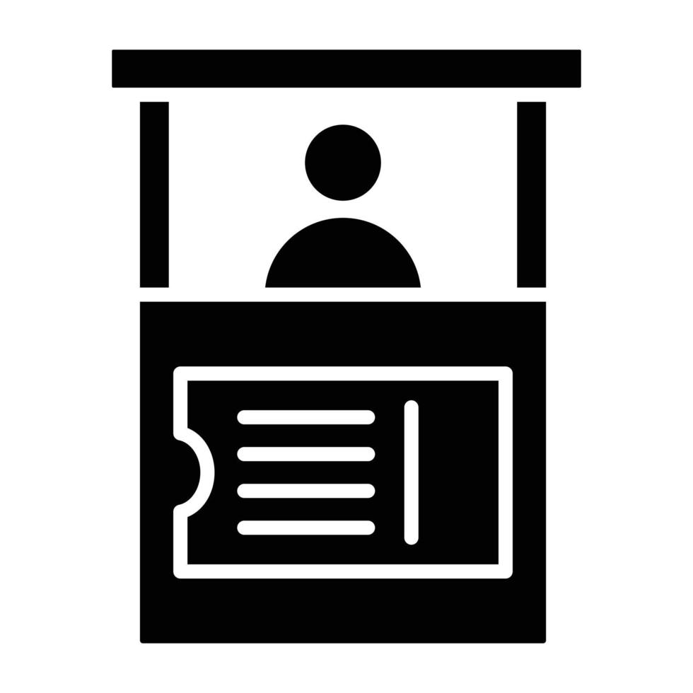 Ticket Counter Icon Style vector