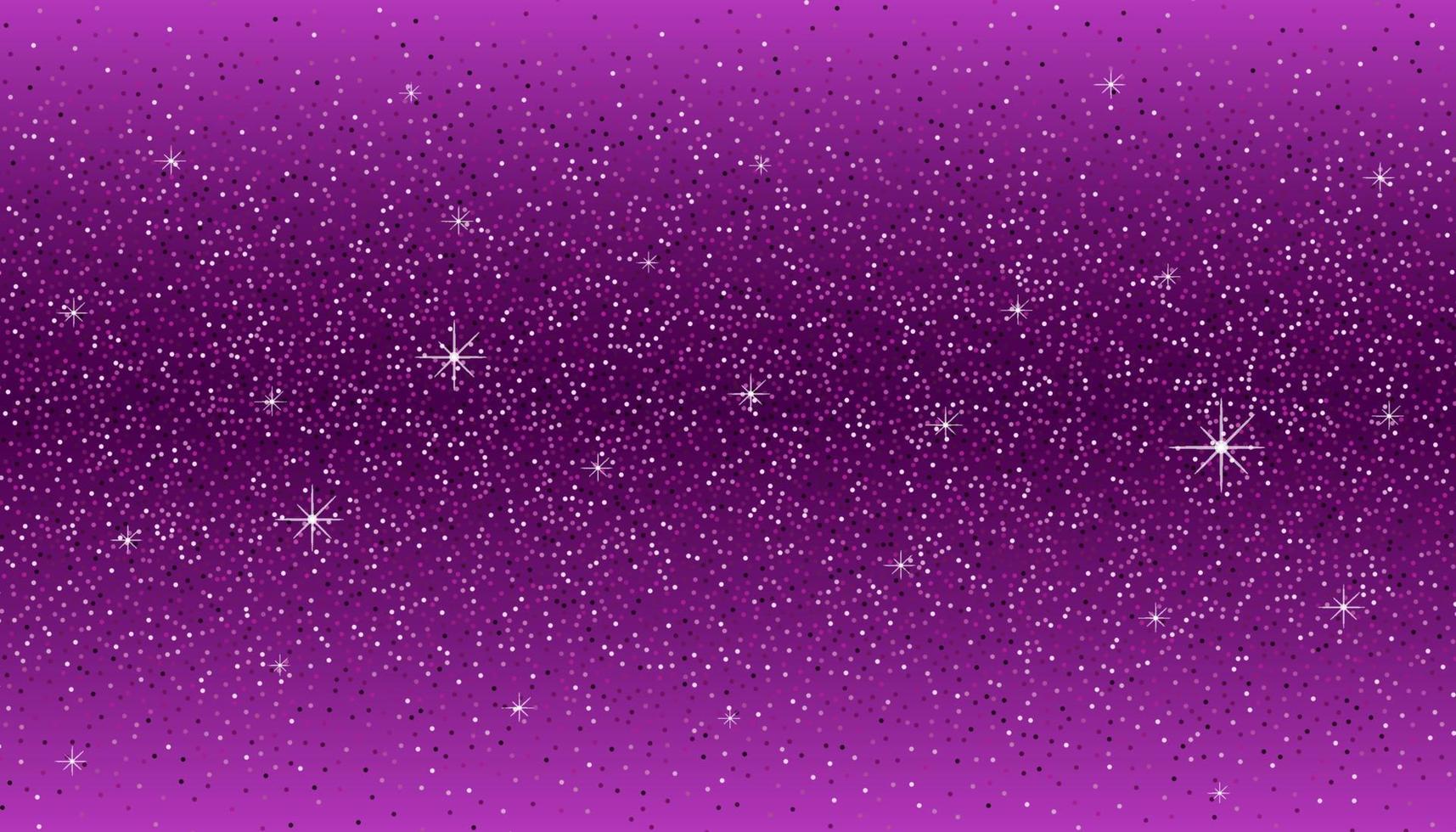 fondo violeta cósmico con destellos de brillo o confeti. vector