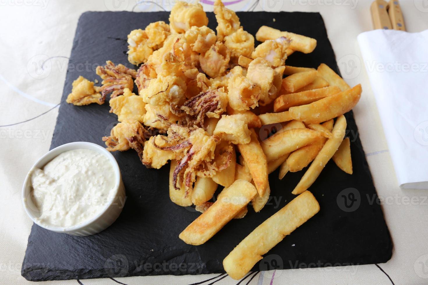 Snack stands on the table in the restaurant photo