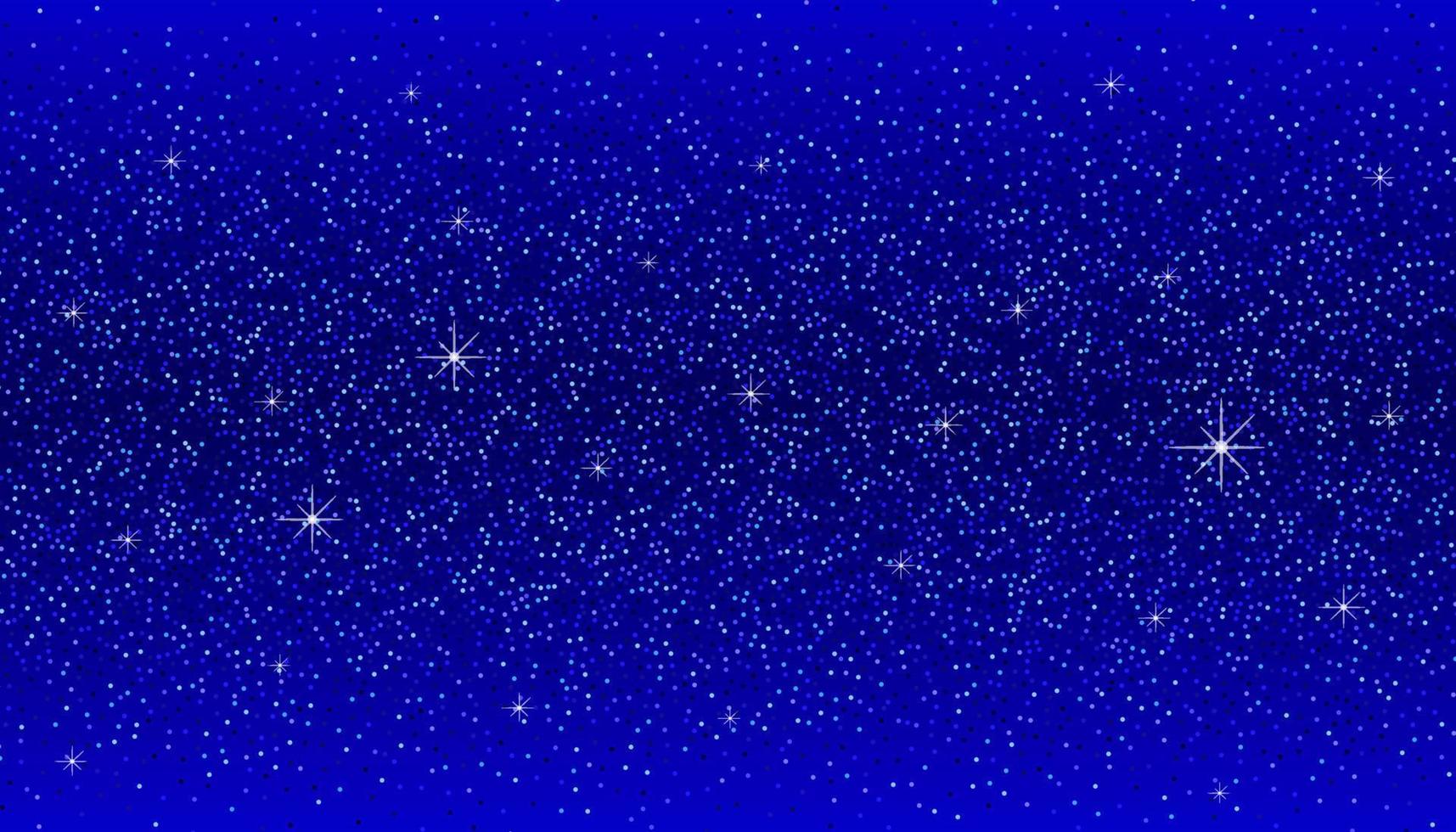 Cosmic blue background with glitter sparkles or confetti. vector