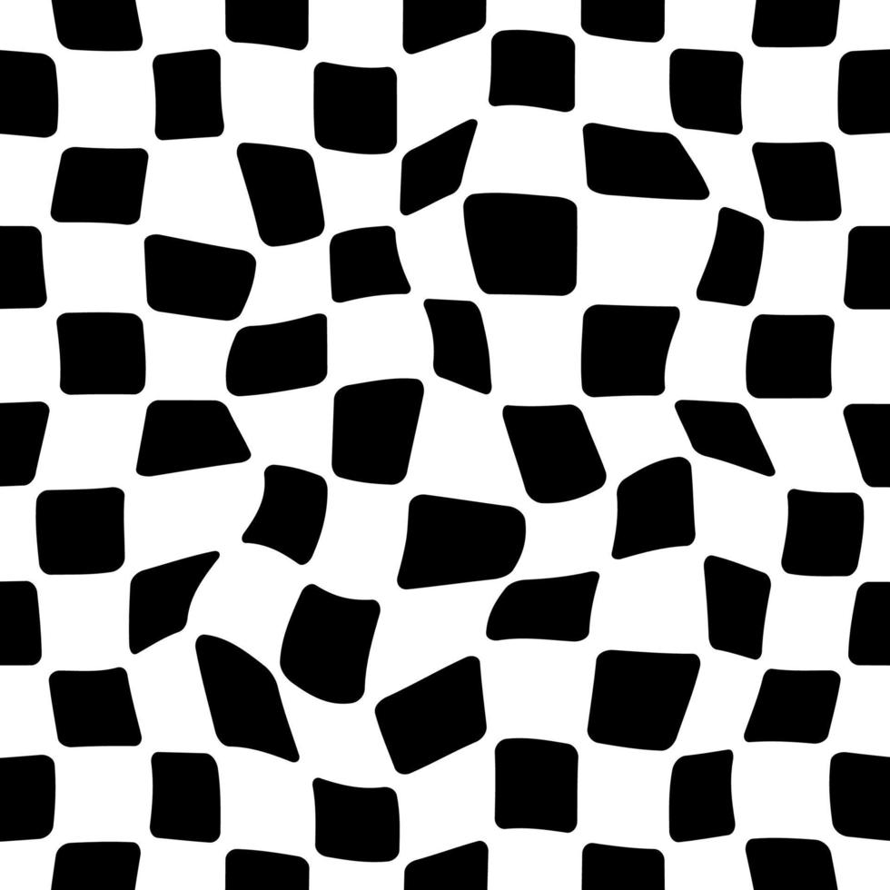 Hand drawn seamless pattern with chessboard vector