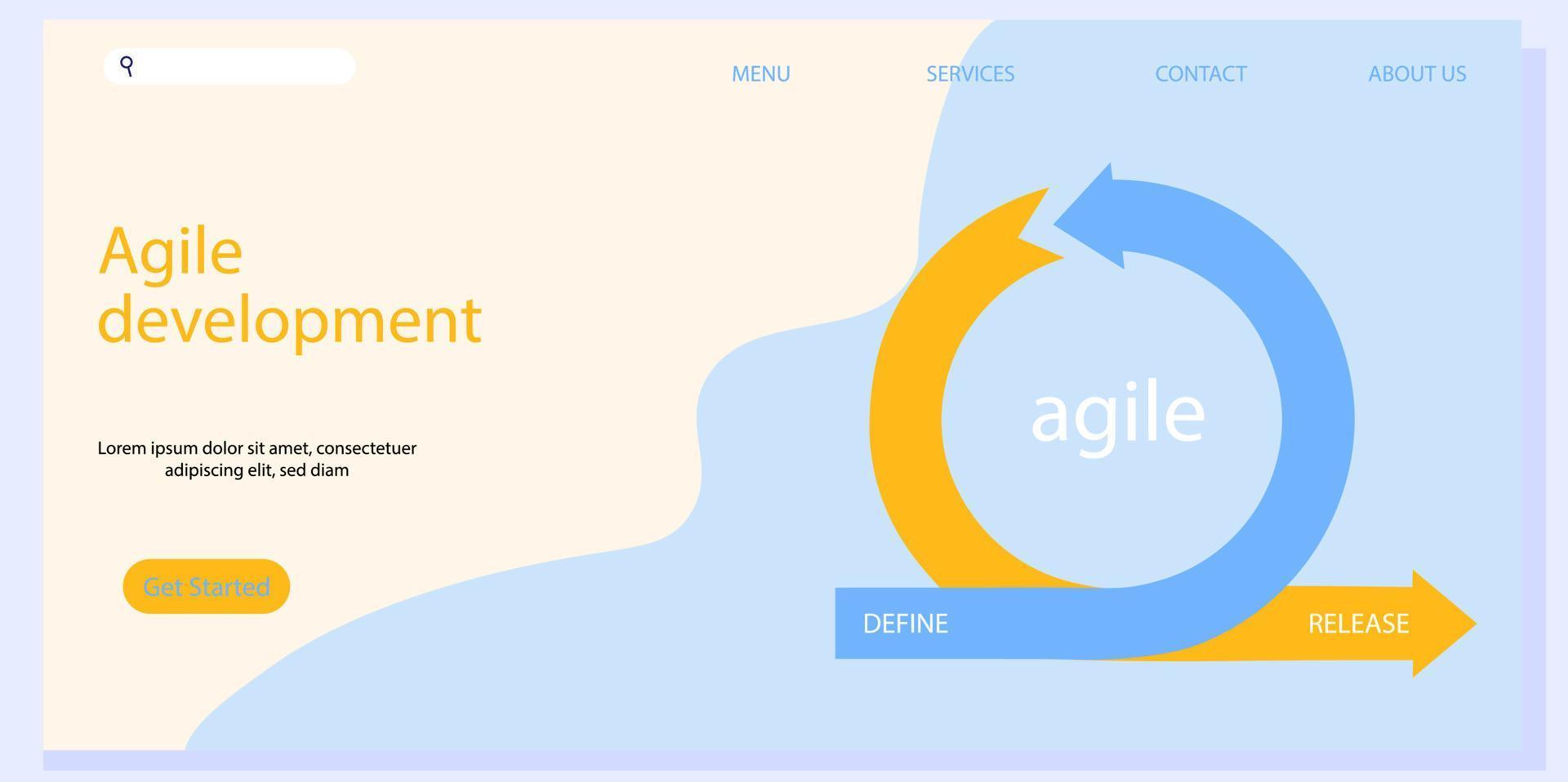 Agile development workflow method vector