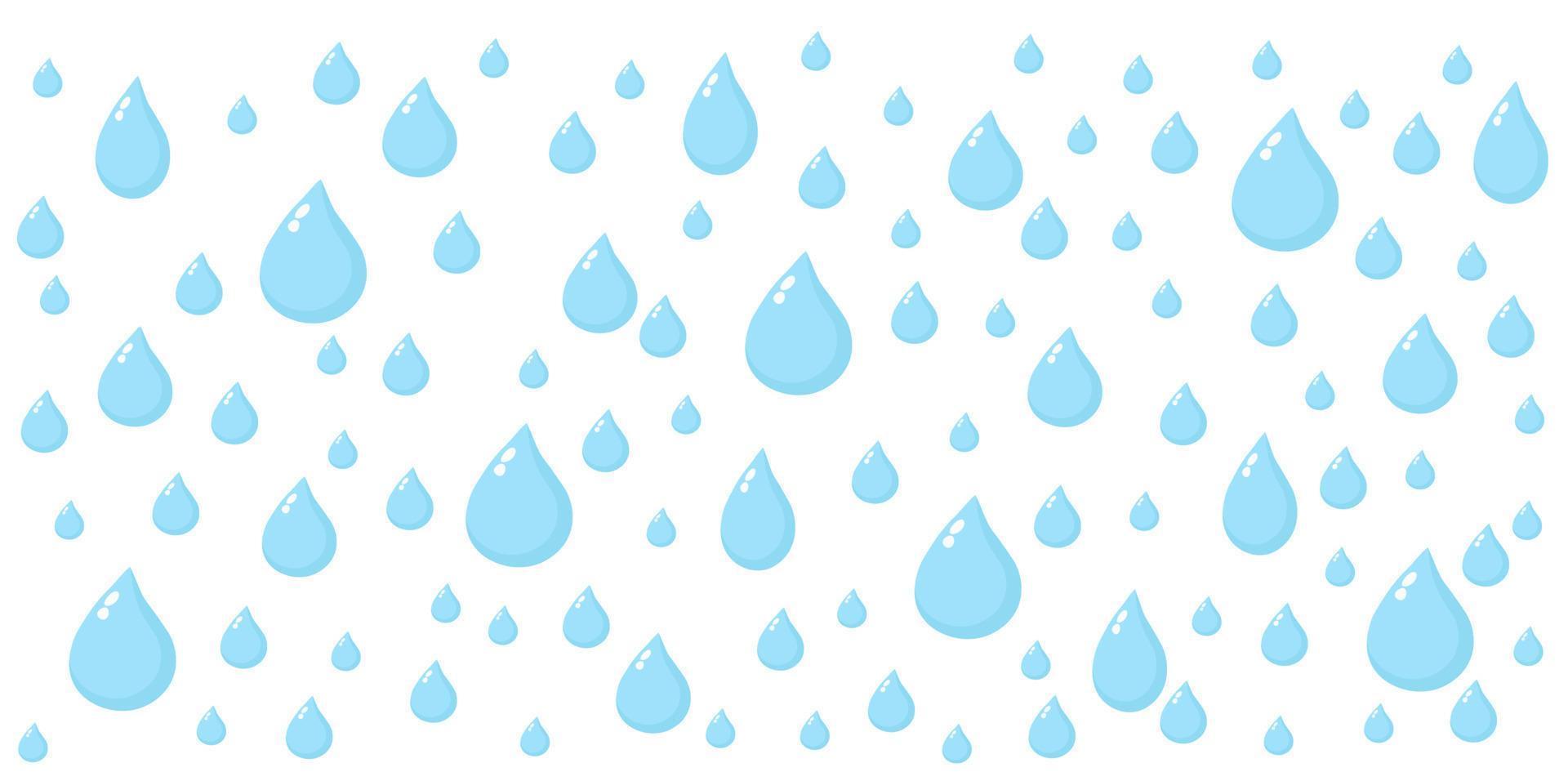 Cute Rain Drops seamless pattern vector