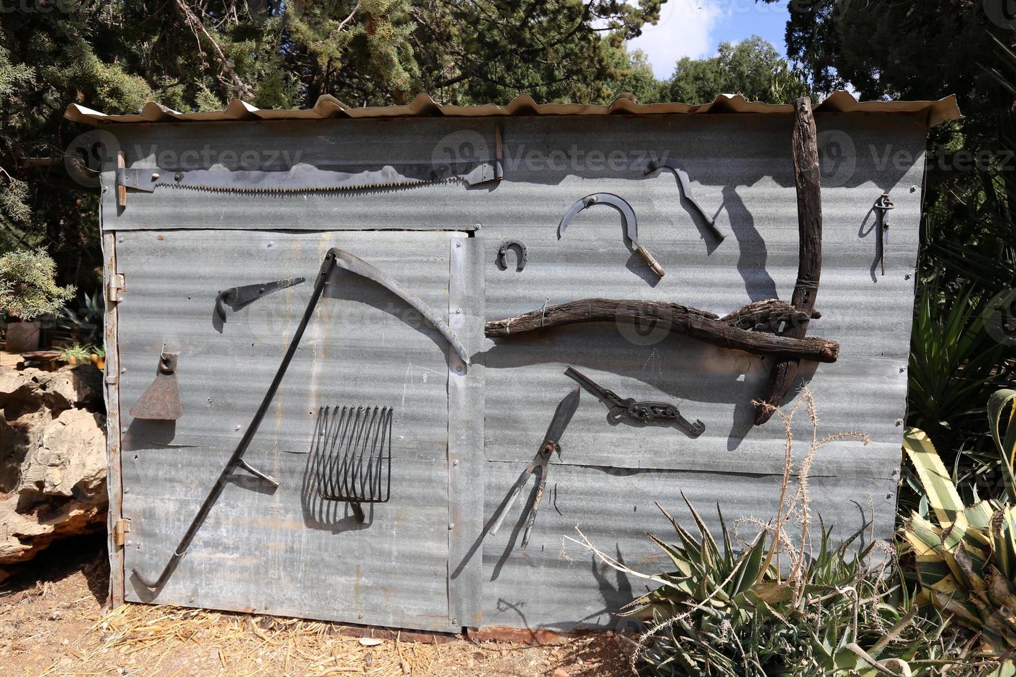 Old agricultural machinery in Israel photo