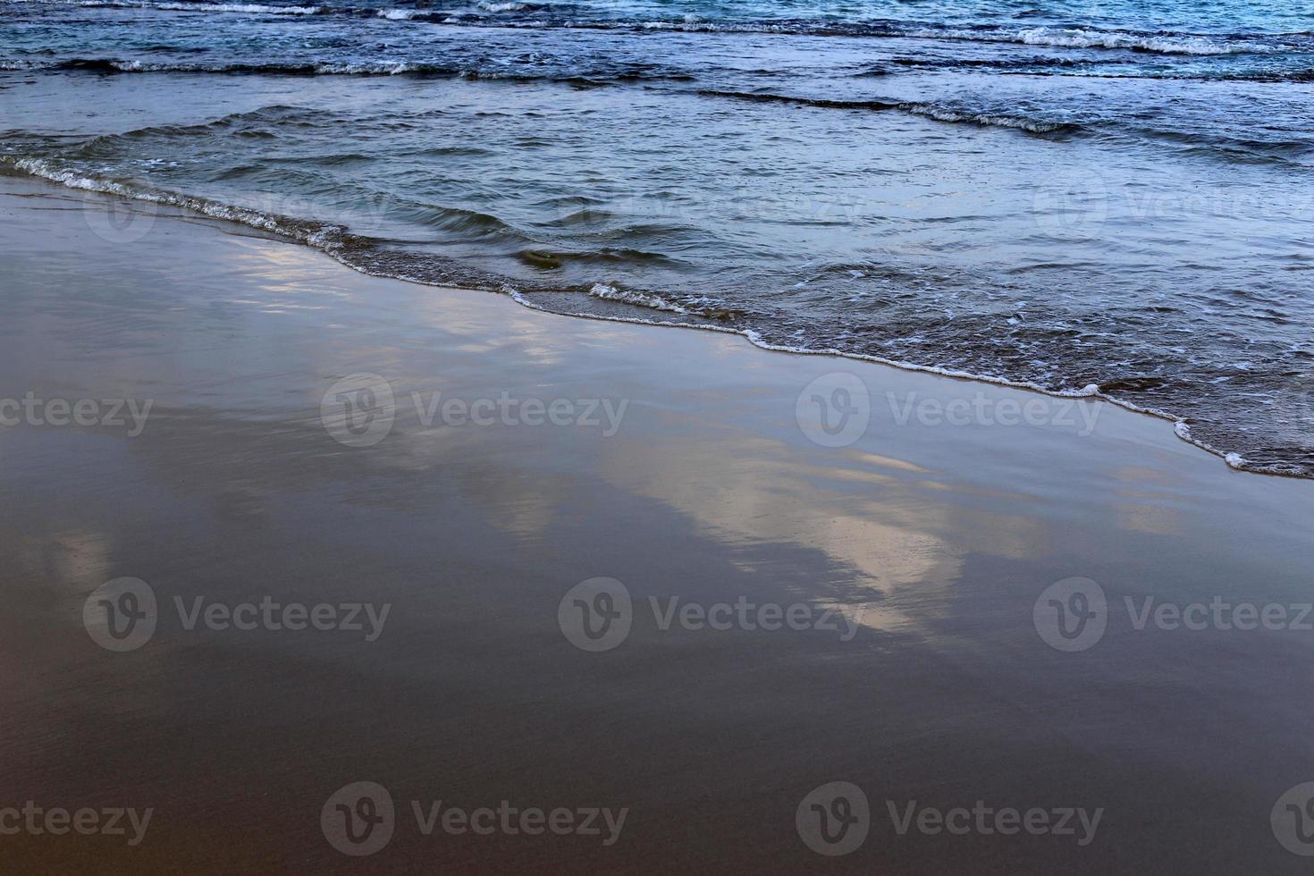 Mediterranean coast in northern Israel photo