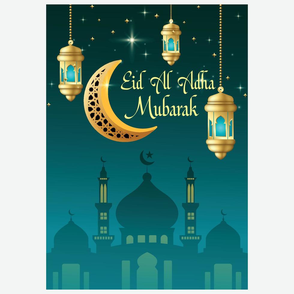 Happy muharram islamic new year festival background vector