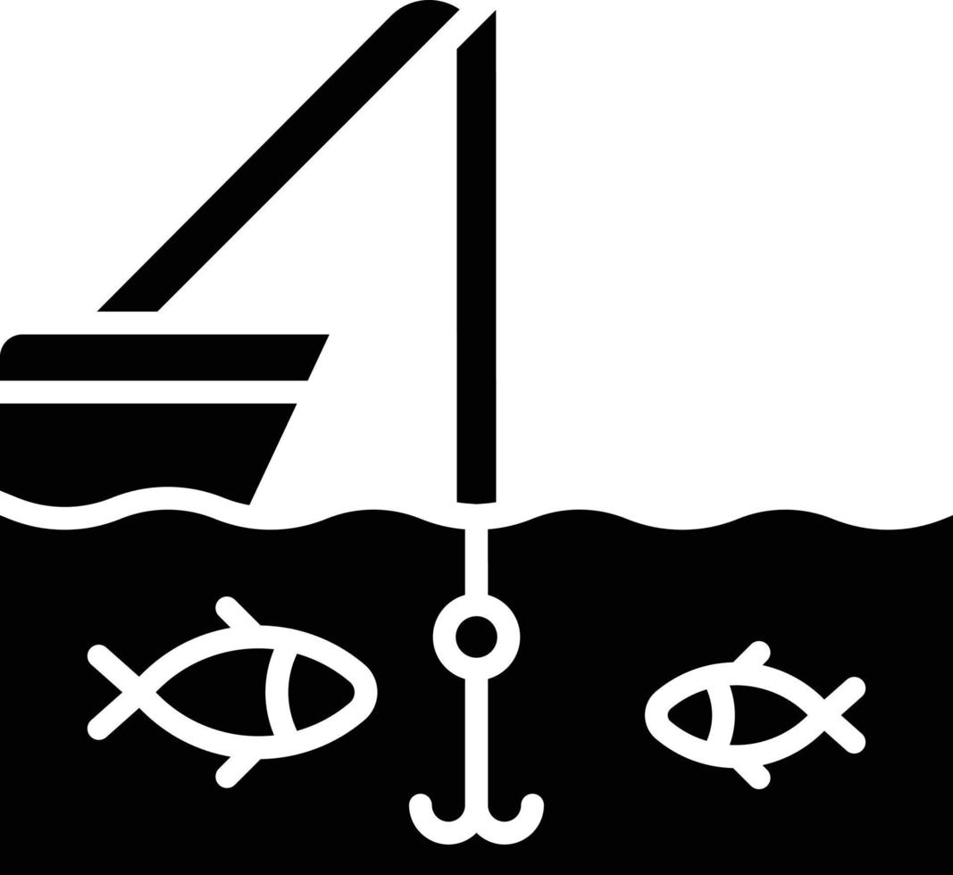 Deep Sea Fishing Icon Style vector