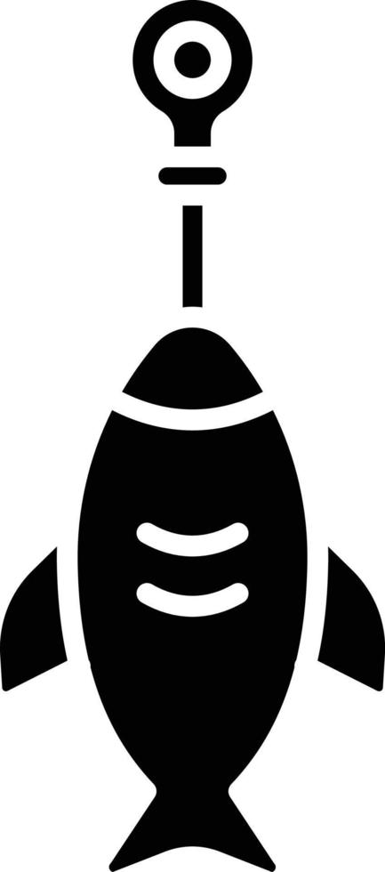 Hooked Fish Icon Style vector