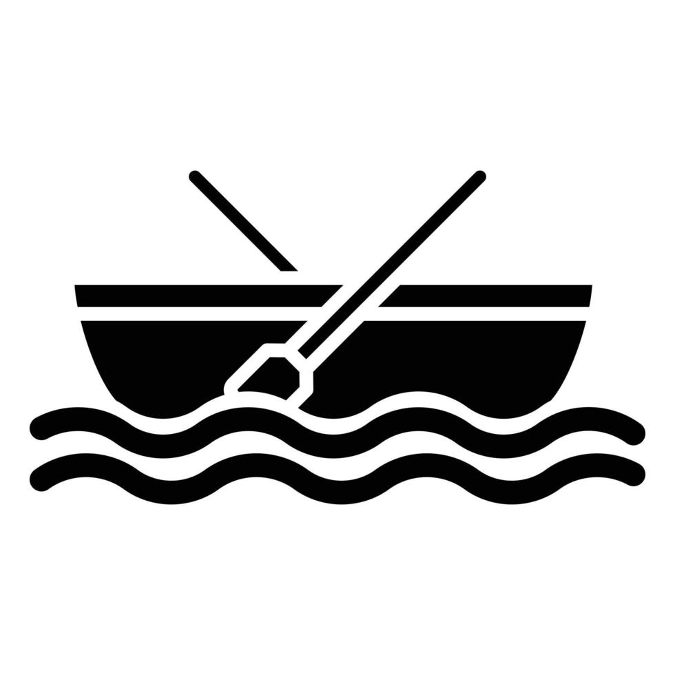 Rowing Boat Icon Style vector