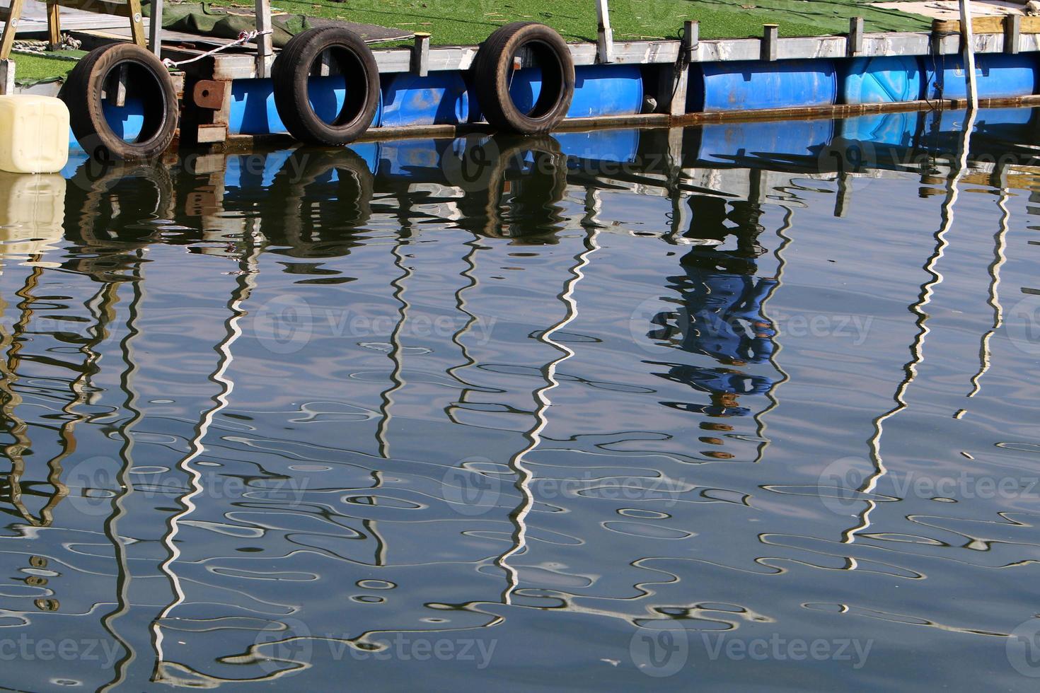 Berth on the seashore for mooring boats and yachts photo