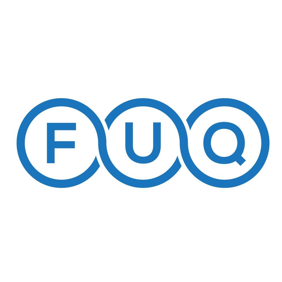 FUQ letter logo design on black background. FUQ creative initials letter logo concept. FUQ letter design. vector