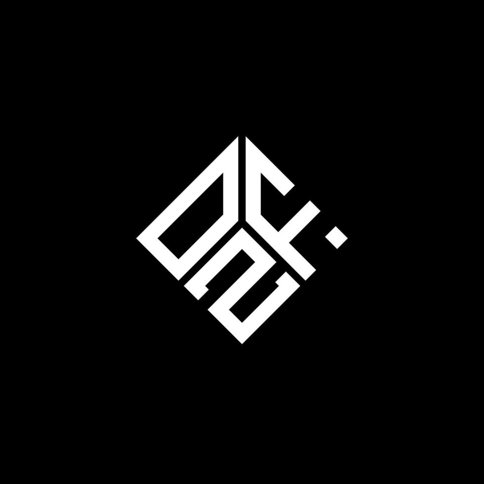 OZF letter logo design on black background. OZF creative initials letter logo concept. OZF letter design. vector