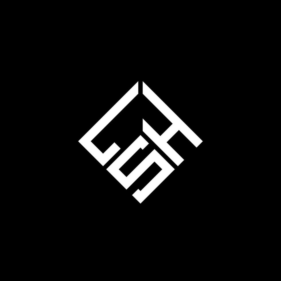 diseño de logotipo de letra lsh sobre fondo negro. Concepto de logotipo de letra de iniciales creativas lsh. diseño de letra lsh. vector