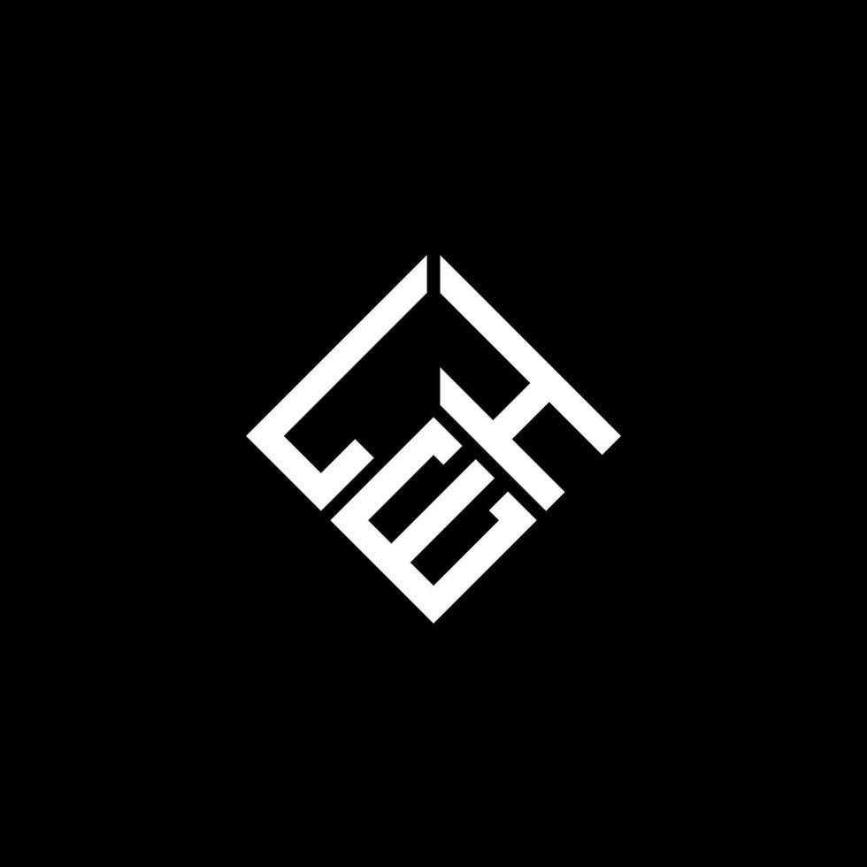 LEH letter logo design on black background. LEH creative initials letter logo concept. LEH letter design. vector