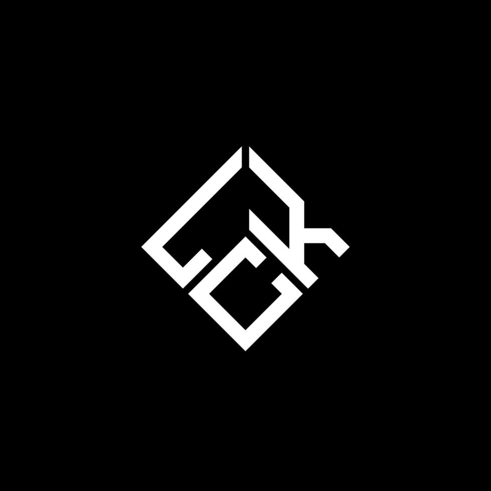 diseño de logotipo de letra lck sobre fondo negro. Concepto de logotipo de letra inicial creativa lck. diseño de letra lck. vector