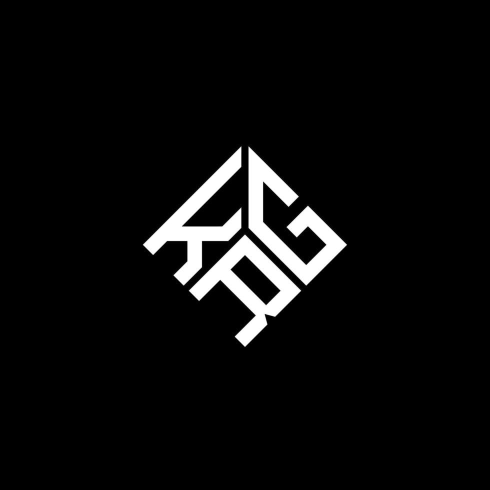 KRG letter logo design on black background. KRG creative initials letter logo concept. KRG letter design. vector