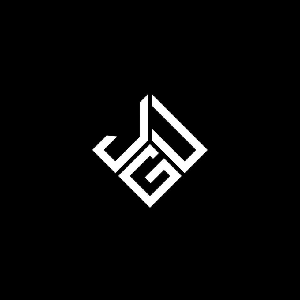 JGU letter logo design on black background. JGU creative initials letter logo concept. JGU letter design. vector