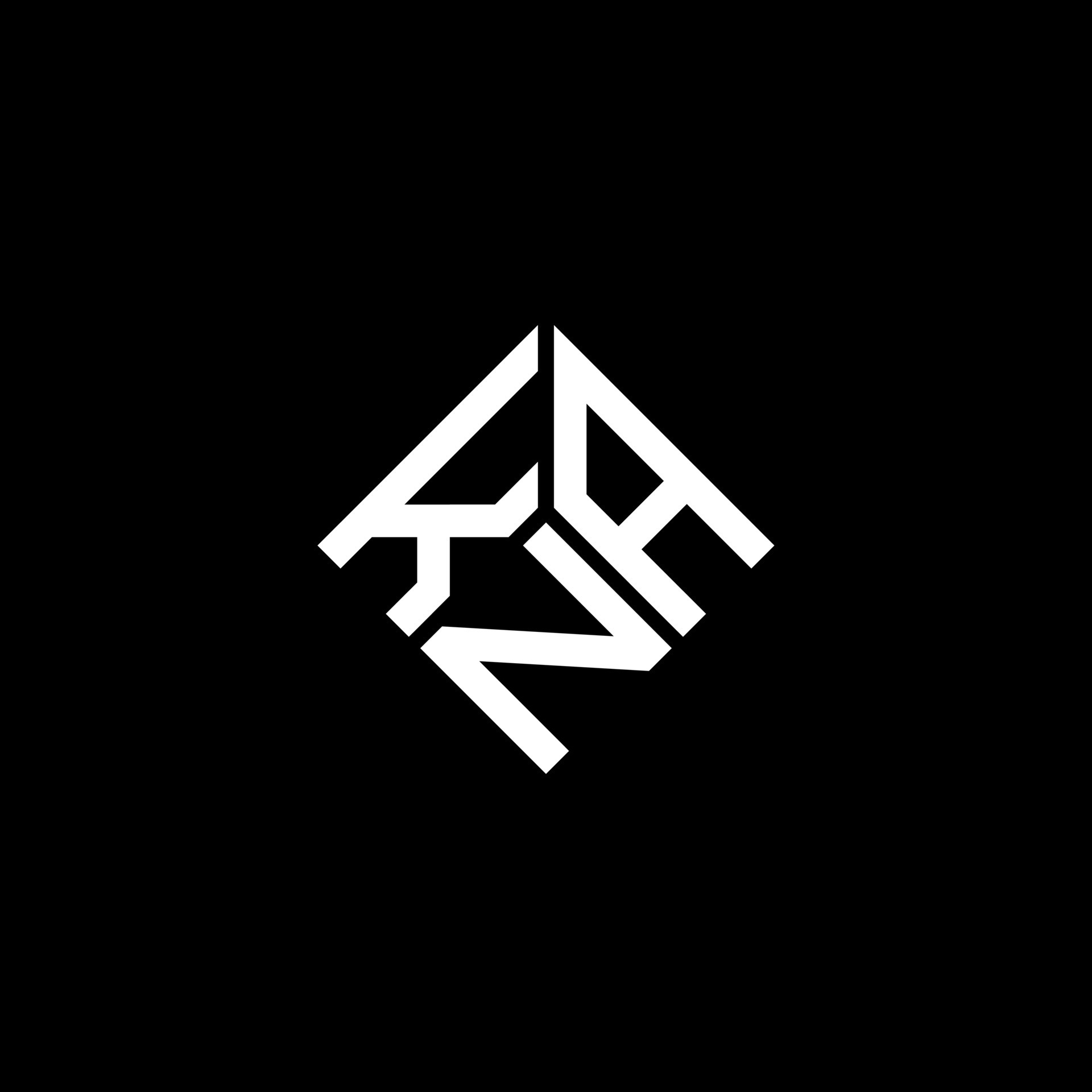 KNA letter logo design on black background. KNA creative initials