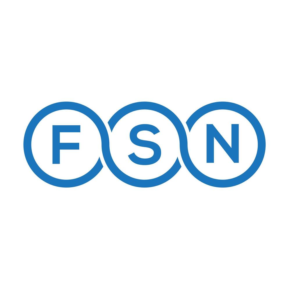 diseño de logotipo de letra fsn sobre fondo negro. concepto de logotipo de letra inicial creativa fsn. diseño de carta fsn. vector