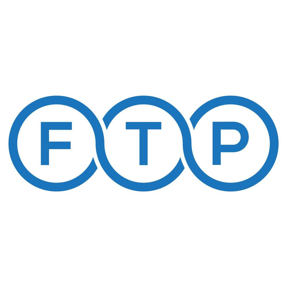 diseño de logotipo de letra ftp sobre fondo negro. Concepto de logotipo de letra de iniciales creativas ftp. diseño de carta ftp. vector