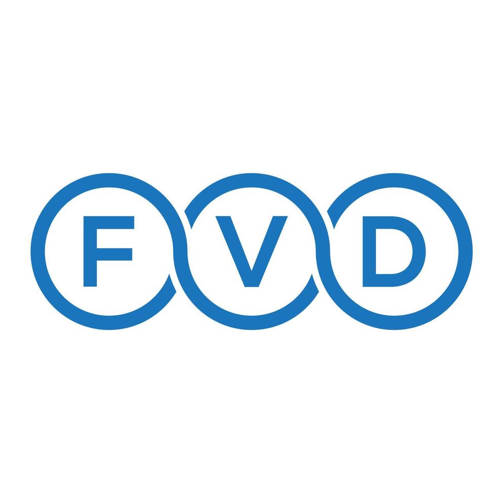 diseño de logotipo de letra fvd sobre fondo negro. concepto de logotipo de letra de iniciales creativas fvd. diseño de letras fvd. vector
