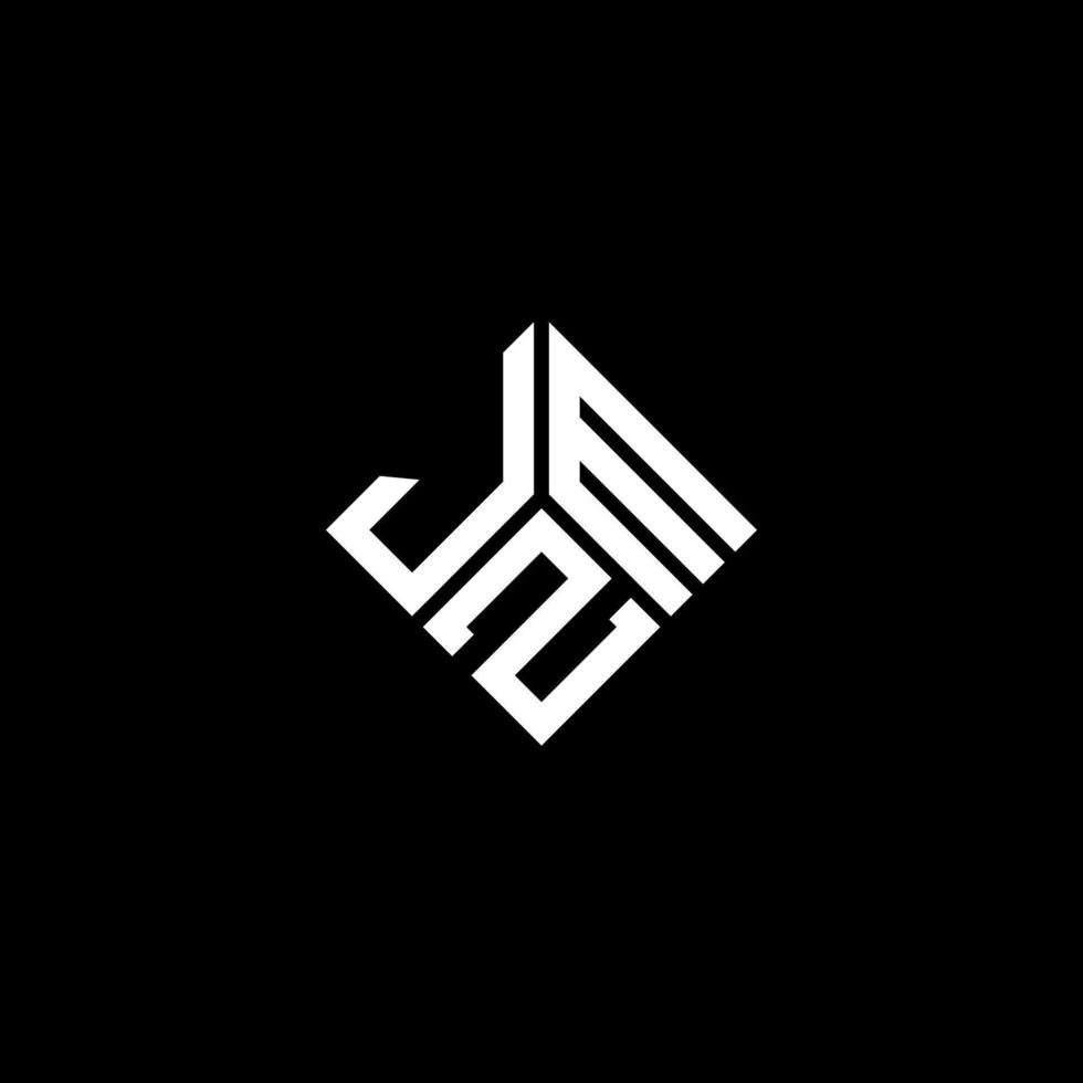 JZM letter logo design on black background. JZM creative initials letter logo concept. JZM letter design. vector