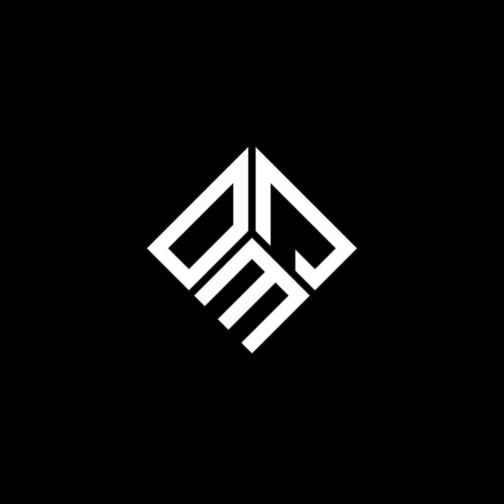 OMJ letter logo design on black background. OMJ creative initials letter logo concept. OMJ letter design. vector